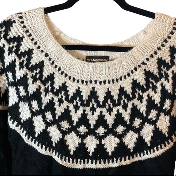 Fairisle Fisherman’s Sweater, Cozy, Ski Lodge, Cabin, Winter, M - Picture 2 of 8